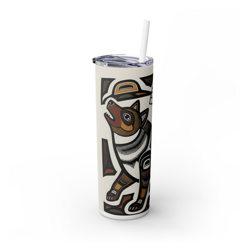 Skinny Tumbler with Straw – 20 oz Stainless Steel Cup