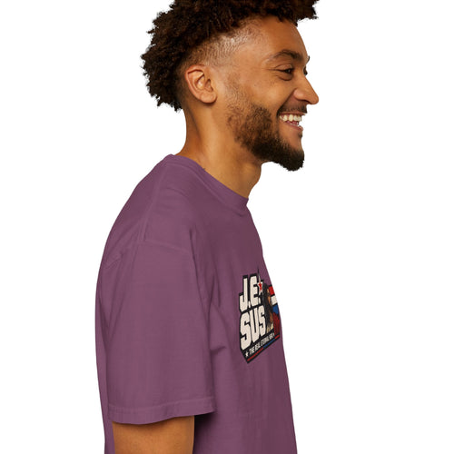 Jesus Retro Graphic T-Shirt — “J.E.SUS The  Real Eternal Hero” Christian Vintage Tee