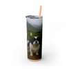 Skinny Tumbler with Straw – 20 oz Stainless Steel Cup