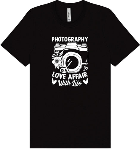 Photography is a Love Affair Adult Bella Canvas Shirt