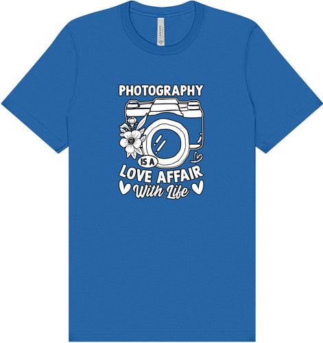 Photography is a Love Affair Adult Bella Canvas Shirt