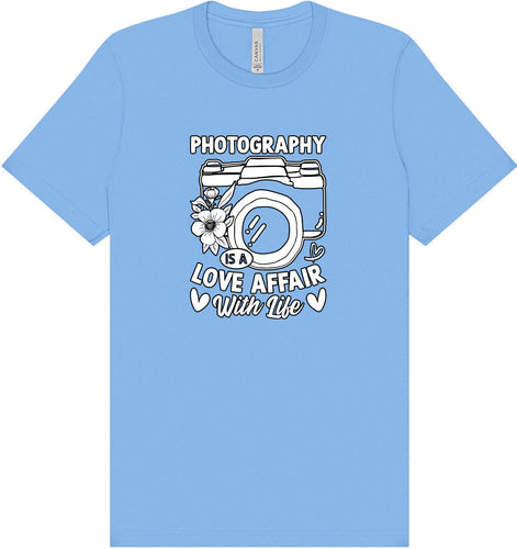 Photography is a Love Affair Adult Bella Canvas Shirt