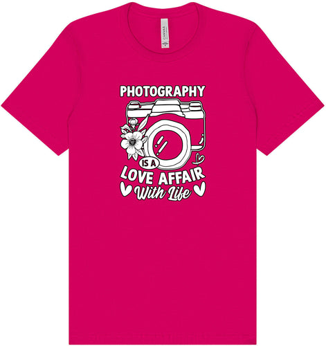Photography is a Love Affair Adult Bella Canvas Shirt
