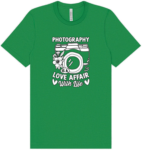 Photography is a Love Affair Adult Bella Canvas Shirt