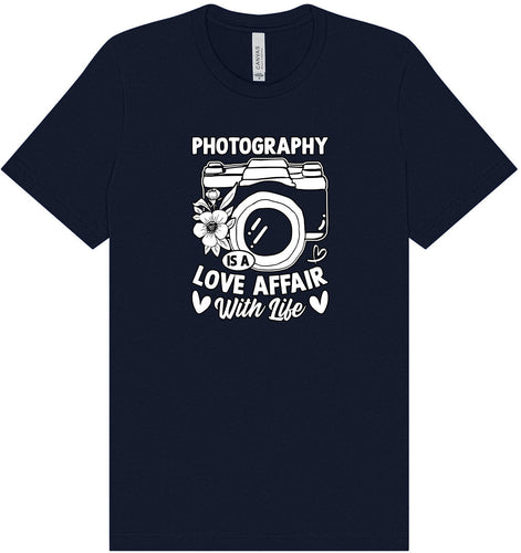 Photography is a Love Affair Adult Bella Canvas Shirt