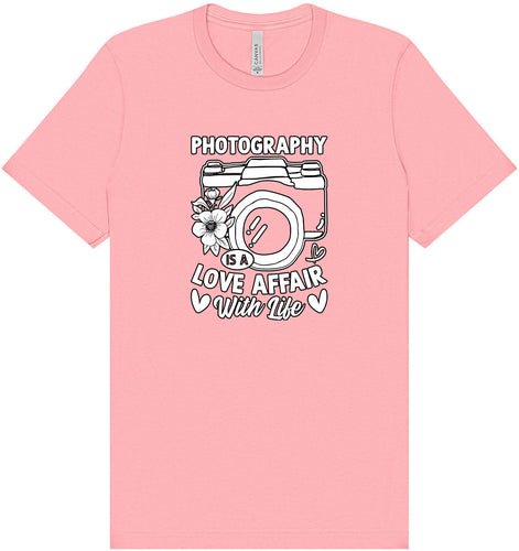 Photography is a Love Affair Adult Bella Canvas Shirt