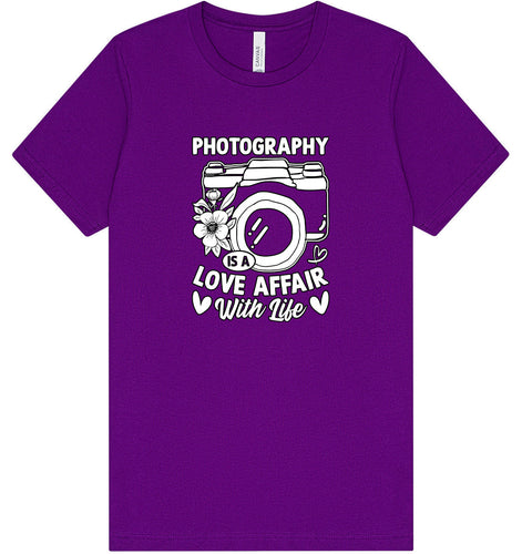Photography is a Love Affair Adult Bella Canvas Shirt
