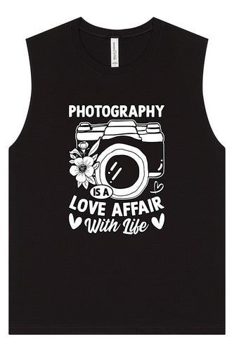 Photography is a Love Affair Muscle Tank