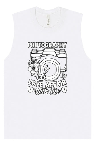 Photography is a Love Affair Muscle Tank
