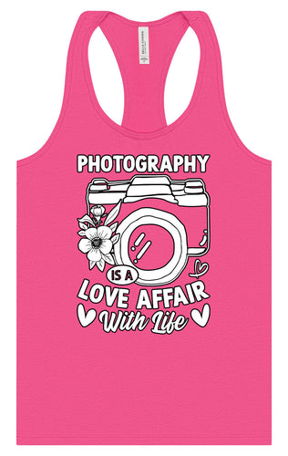 Photography is a Love Affair Women's Racerback Tank