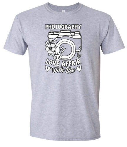 Photography is a Love Affair Adult Gildan Soft Shirt