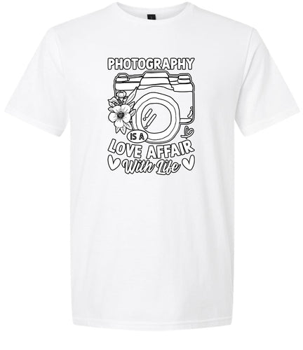 Photography is a Love Affair Adult Gildan Soft Shirt