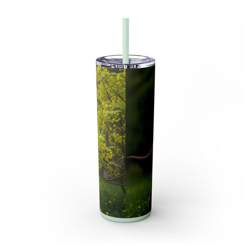 Skinny Tumbler with Straw – 20 oz Stainless Steel Cup