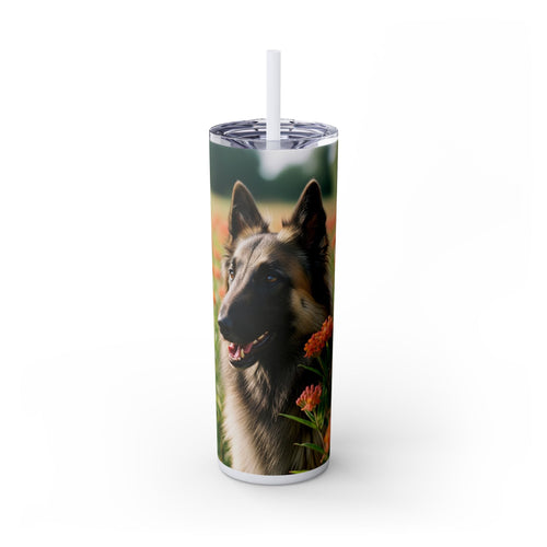 Skinny Tumbler with Straw – 20 oz Stainless Steel Cup