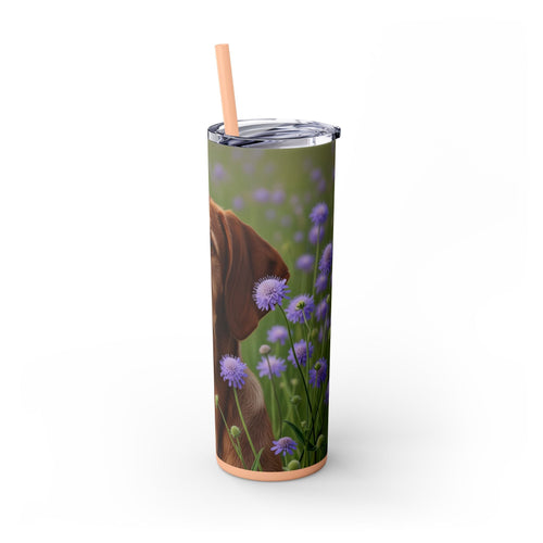 Skinny Tumbler with Straw – 20 oz Stainless Steel Cup