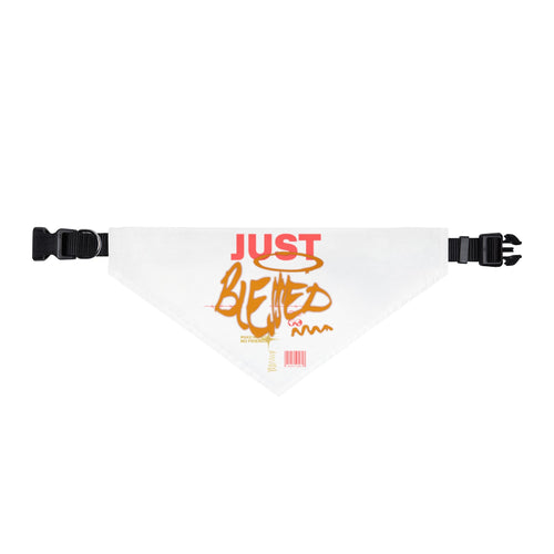 Just Blessed Clip-On Pet Bandana — Graffiti Style Dog & Cat Accessory