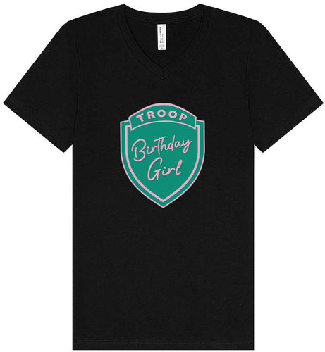 Troop Birthday Girl Unisex V-Neck Shirt