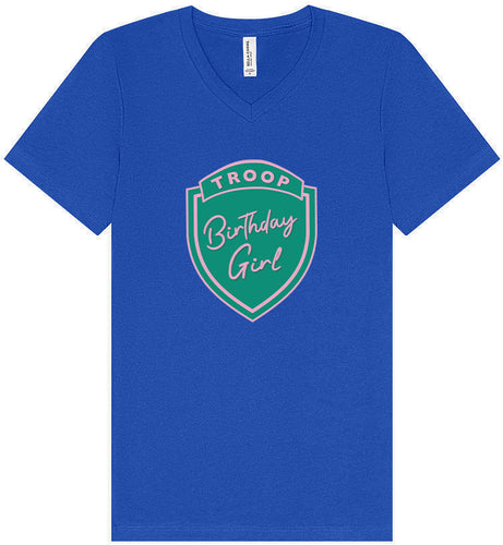 Troop Birthday Girl Unisex V-Neck Shirt