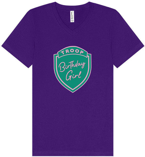Troop Birthday Girl Unisex V-Neck Shirt