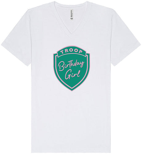 Troop Birthday Girl Unisex V-Neck Shirt