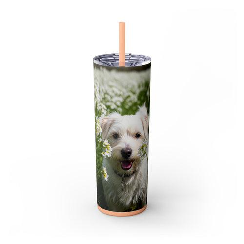Skinny Tumbler with Straw – 20 oz Stainless Steel Cup