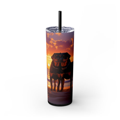 Skinny Tumbler with Straw – 20 oz Stainless Steel Cup