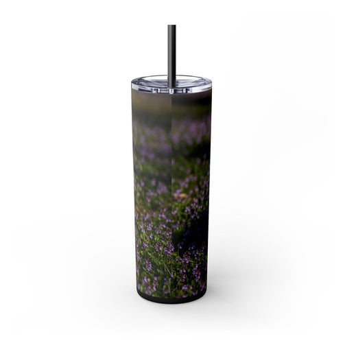 Skinny Tumbler with Straw – 20 oz Stainless Steel Cup