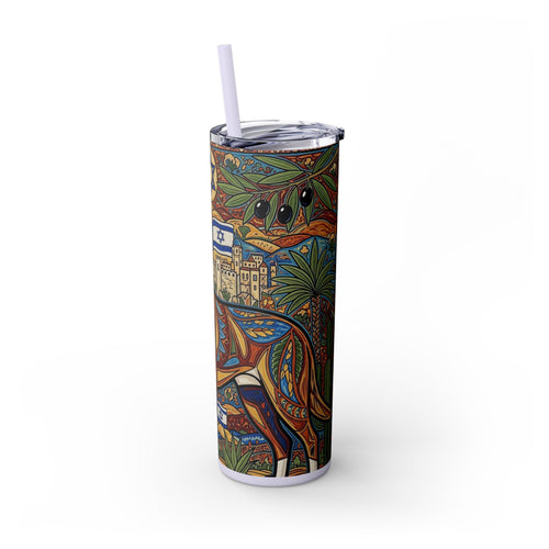 Skinny Tumbler with Straw – 20 oz Stainless Steel Cup