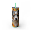 Skinny Tumbler with Straw – 20 oz Stainless Steel Cup