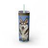 Skinny Tumbler with Straw – 20 oz Stainless Steel Cup