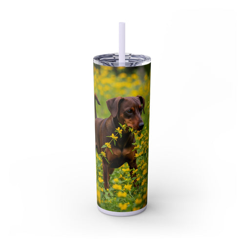 Skinny Tumbler with Straw – 20 oz Stainless Steel Cup
