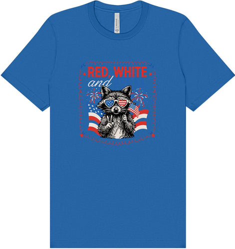 Red, White, Feral Adult Bella Canvas Shirt