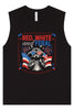 Red, White, Feral Muscle Tank