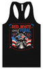 Red, White, Feral Women's Racerback Tank