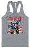 Red, White, Feral Women's Racerback Tank