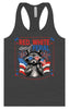 Red, White, Feral Women's Racerback Tank