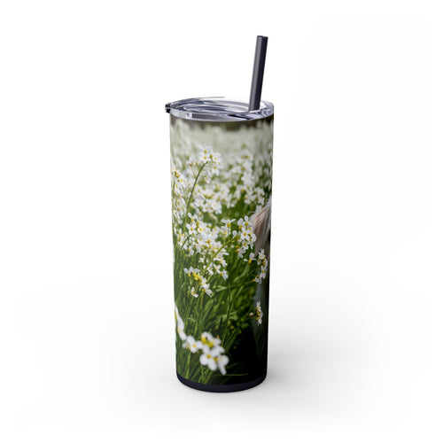 Skinny Tumbler with Straw – 20 oz Stainless Steel Cup