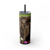 Skinny Tumbler with Straw – 20 oz Stainless Steel Cup