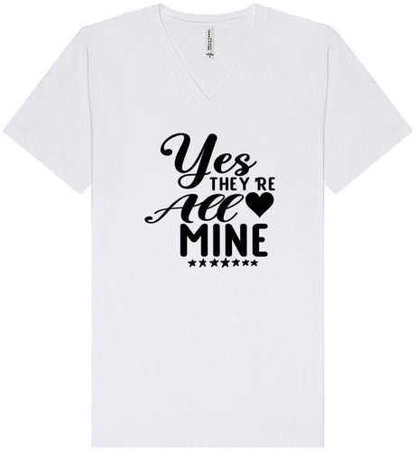 Yes They're All Mine Unisex V-Neck Shirt
