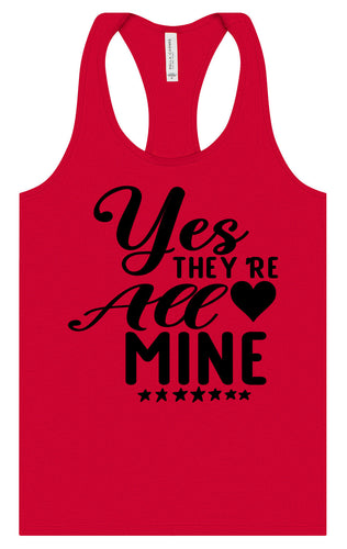 Yes They're All Mine Women's Racerback Tank