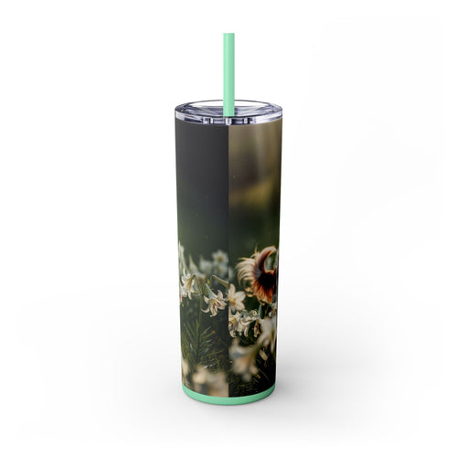 Skinny Tumbler with Straw – 20 oz Stainless Steel Cup