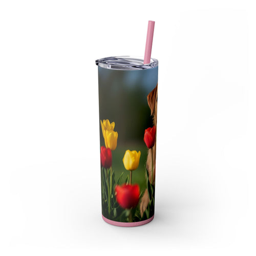 Skinny Tumbler with Straw – 20 oz Stainless Steel Cup