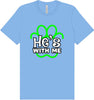 Neon Paws He's With Me Adult Bella Canvas Shirt
