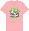 Neon Paws He's With Me Adult Bella Canvas Shirt