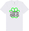 Neon Paws He's With Me Adult Bella Canvas Shirt
