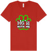Neon Paws He's With Me Unisex V-Neck Shirt