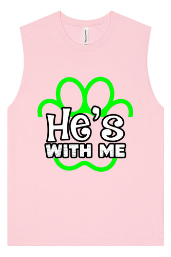 Neon Paws He's With Me Muscle Tank