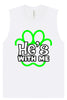 Neon Paws He's With Me Muscle Tank