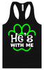 Neon Paws He's With Me Women's Racerback Tank