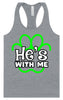 Neon Paws He's With Me Women's Racerback Tank